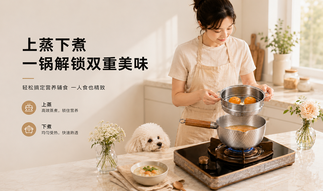 上蒸下煮功能示意图